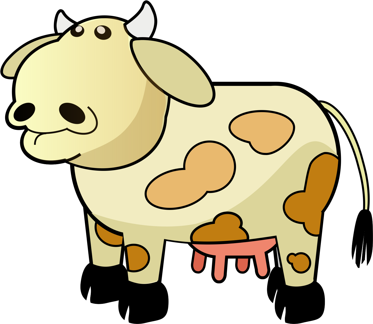 Dairy Product Images - Cow Clip Art - Png Download (800x697), Png Download