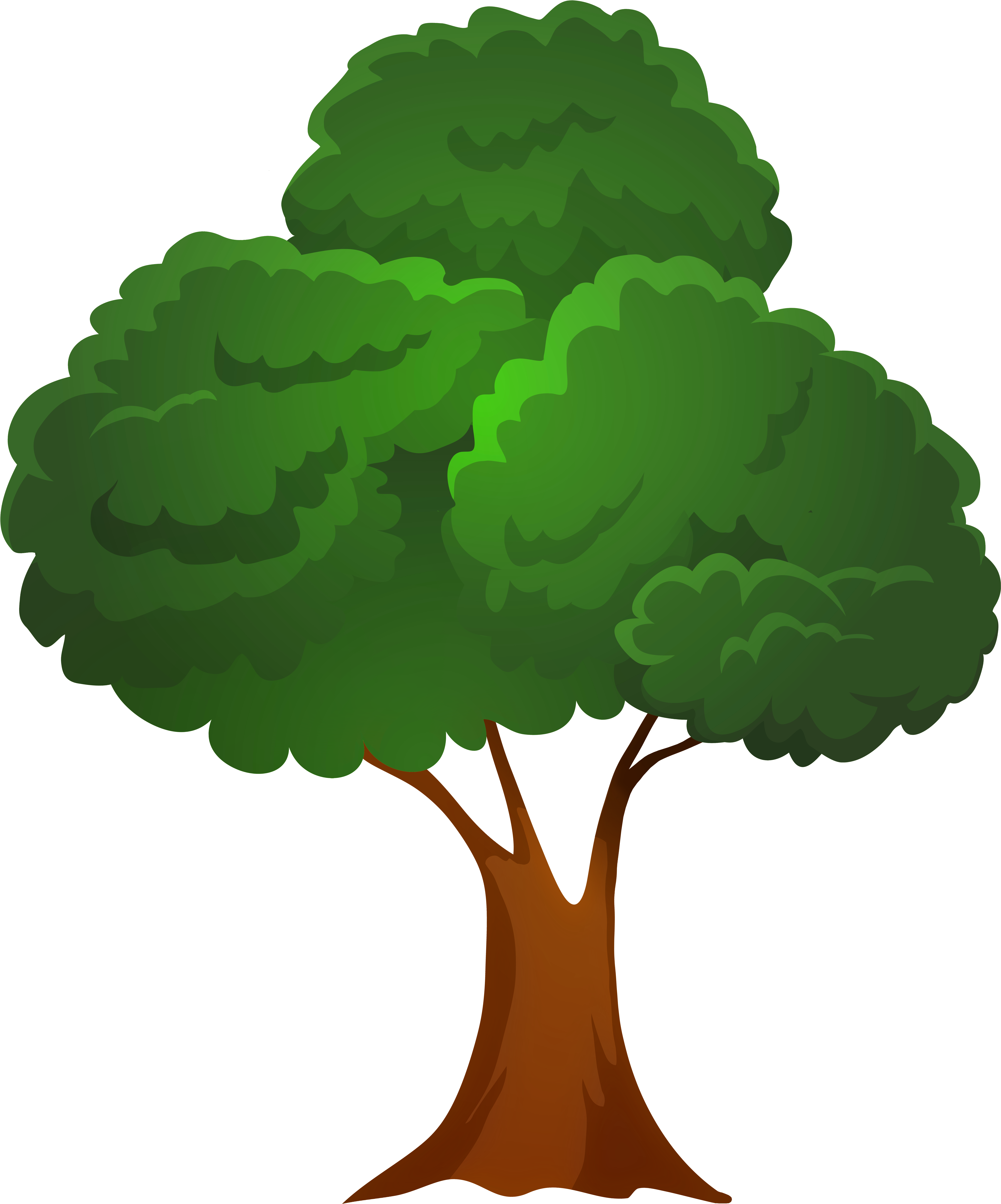 Classic Green Tree Png Clip Art Transparent Png (6660x8000), Png Download