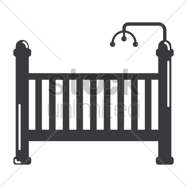 Baby Crib Clipart Cots Infant Clip Art - Infant Bed - Png Download (600x600), Png Download