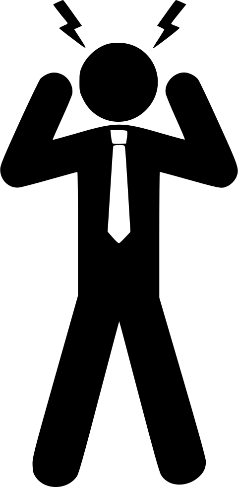 Svg Download Conflict Clipart Stress Person - Stress Png Transparent Png (480x980), Png Download