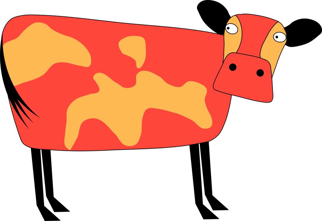 Taurine Cattle Baka Computer Icons Dairy Cattle Document - Desenho De Vaca Vermelha Clipart (1092x750), Png Download