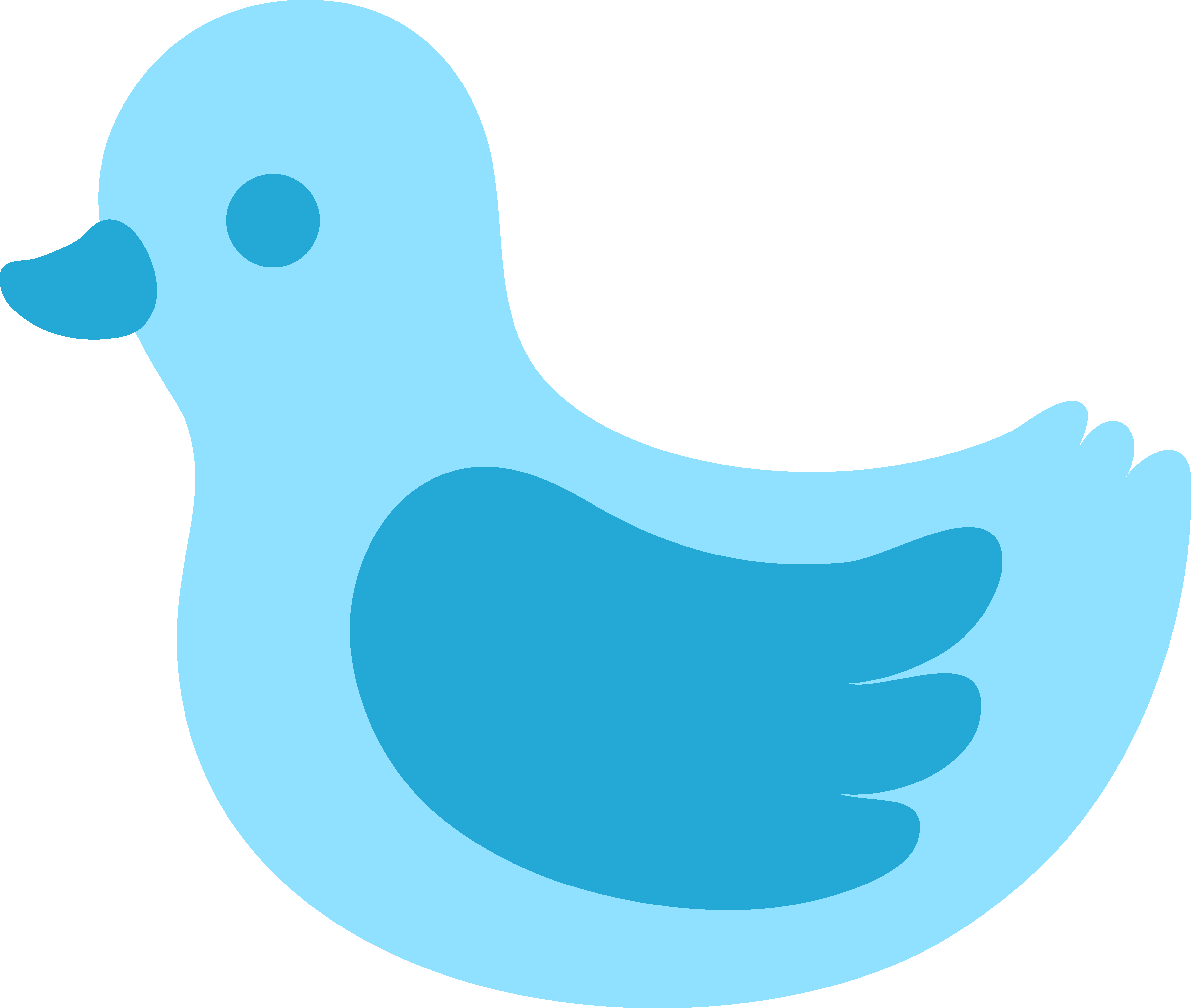Blur Clipart Baby Bird - Baby Blue Duck Png Transparent Png (4822x4081), Png Download