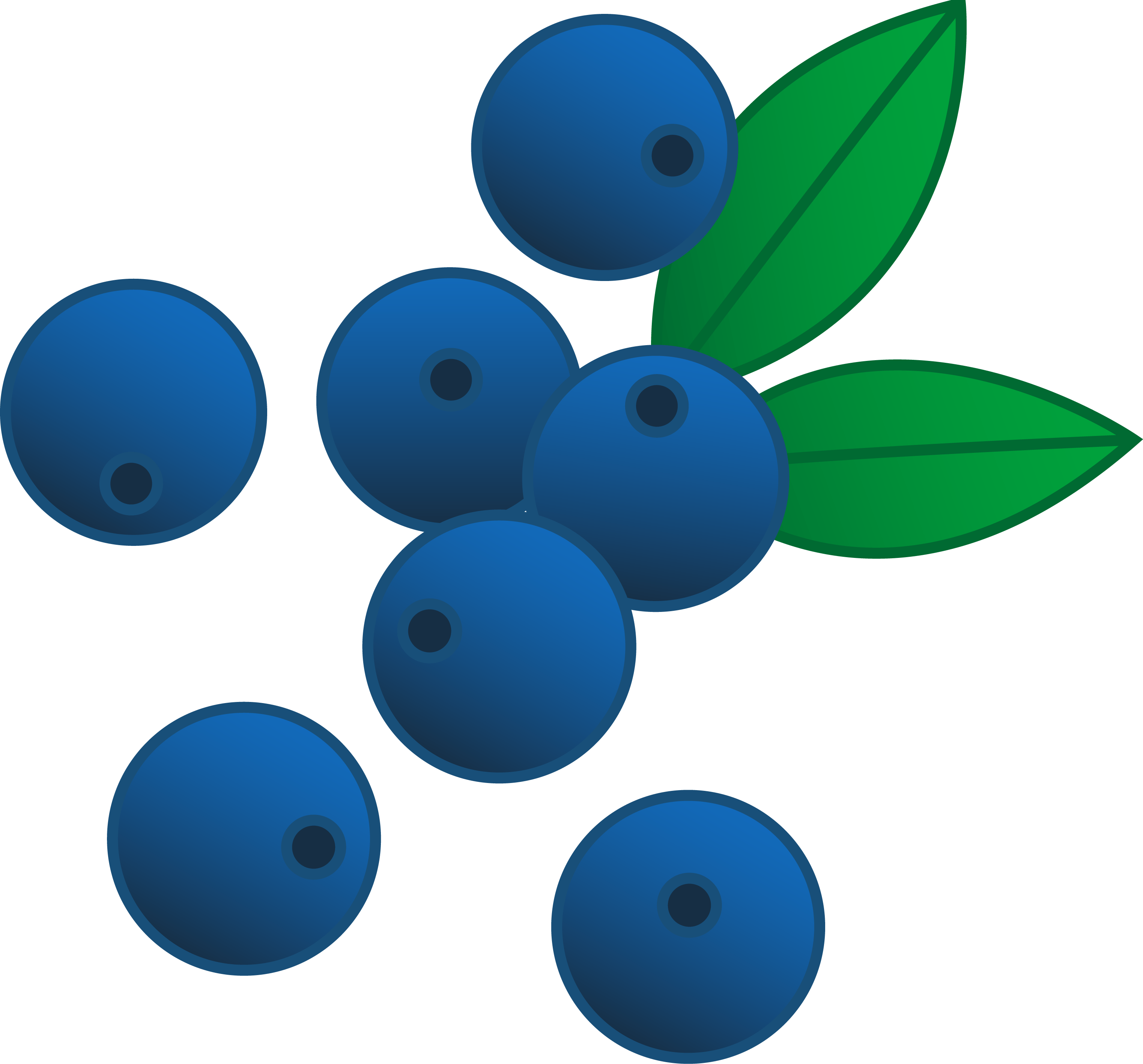 Blueberries Clipart - Png Download (3046x2836), Png Download