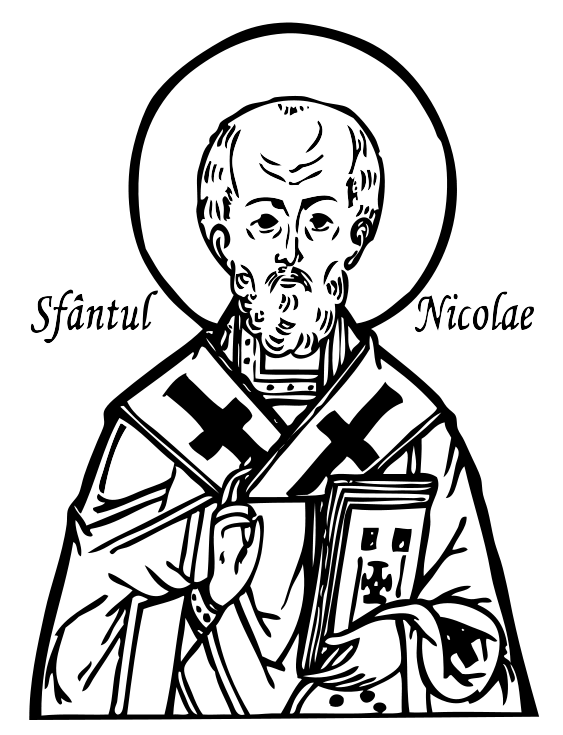 Saint Nicholas Clip Art - St Nicholas Icon Coloring Page - Png Download (566x800), Png Download