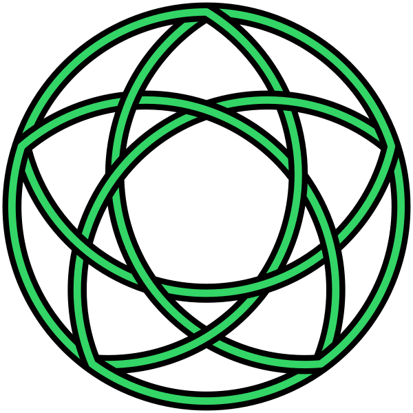 Pentacle Knot 15crossings - Circle Clipart (600x600), Png Download