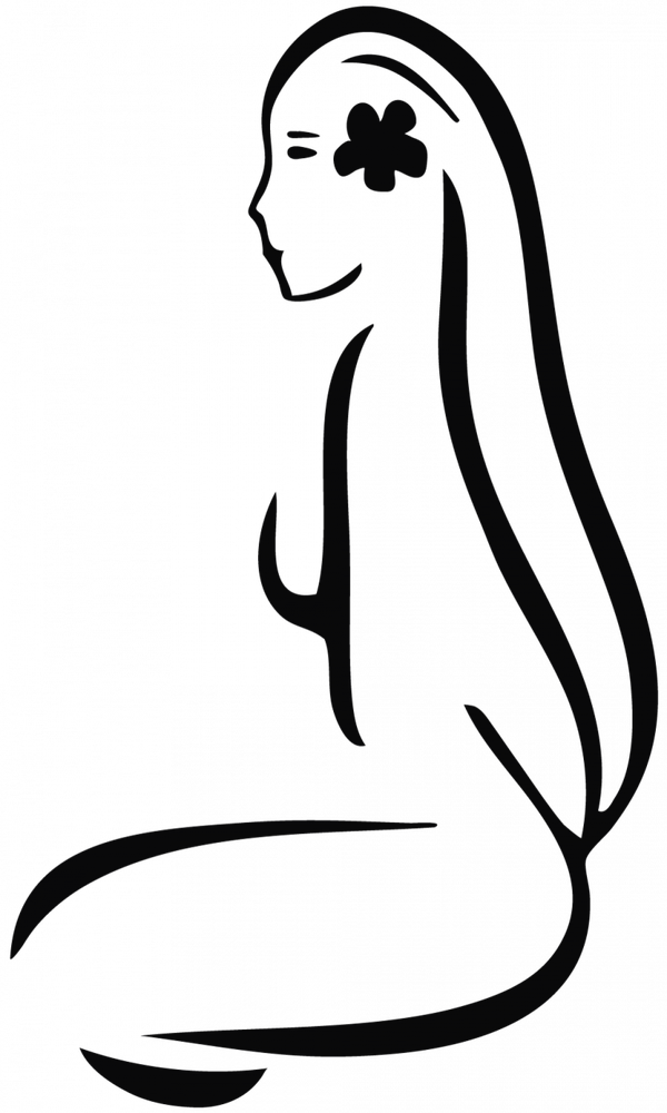 Hawaiian Girl Sticker - Ufo Coloring Pages Clipart (600x1000), Png Download