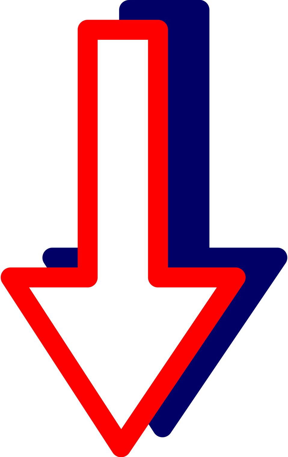 Deforestation - Red White And Blue Arrow Clipart (490x805), Png Download