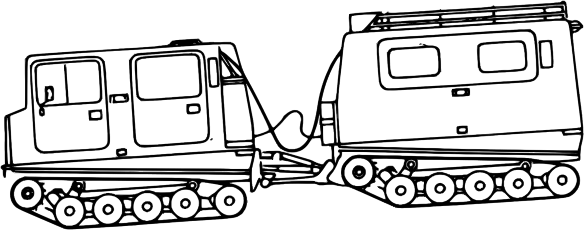Bv206 Clipart Side - Transporte Oruga De Montaña Tom - Png Download (1280x505), Png Download