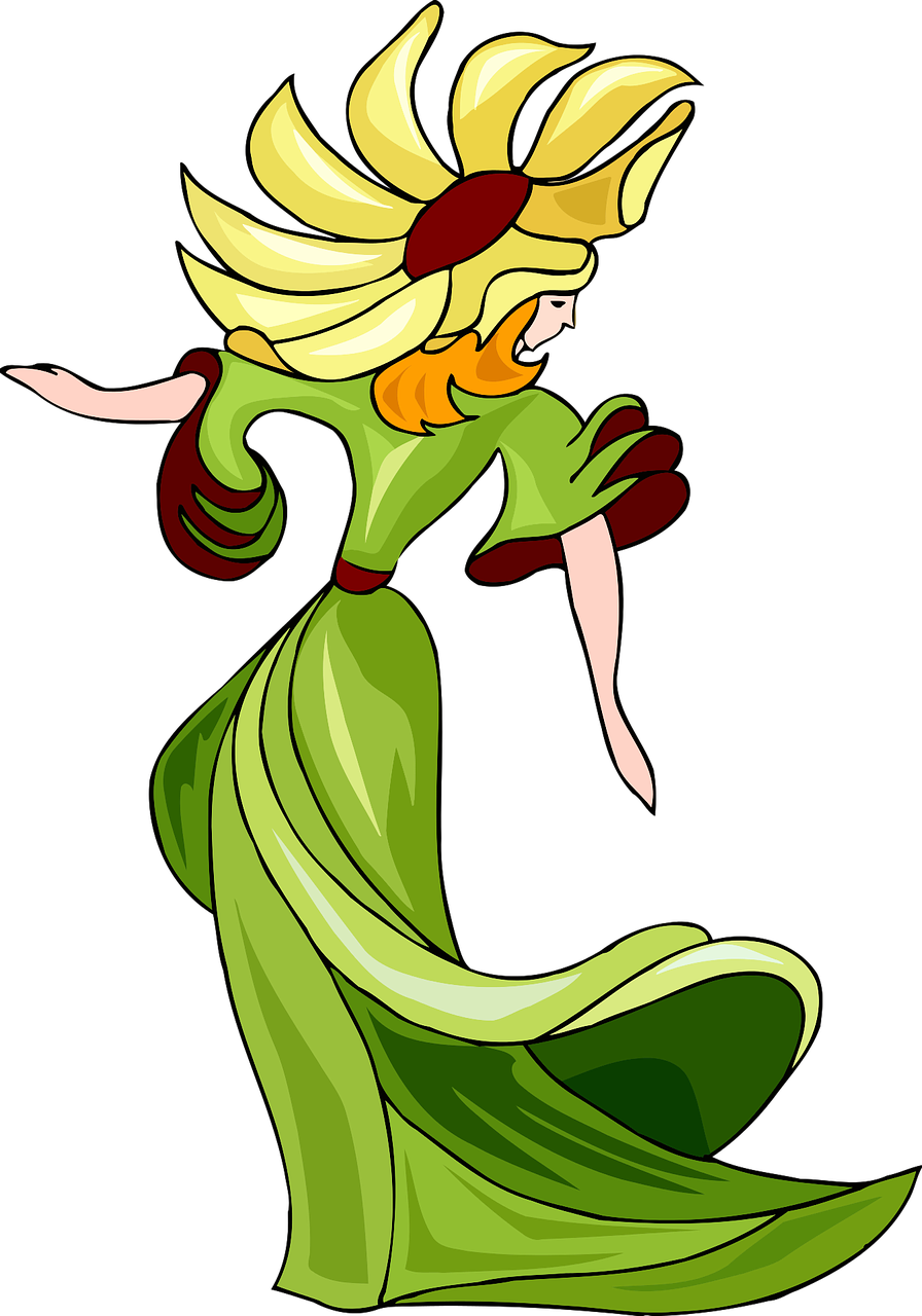 Floral Design Common Sunflower Cut Flowers Woman - Dance Clipart (526x750), Png Download