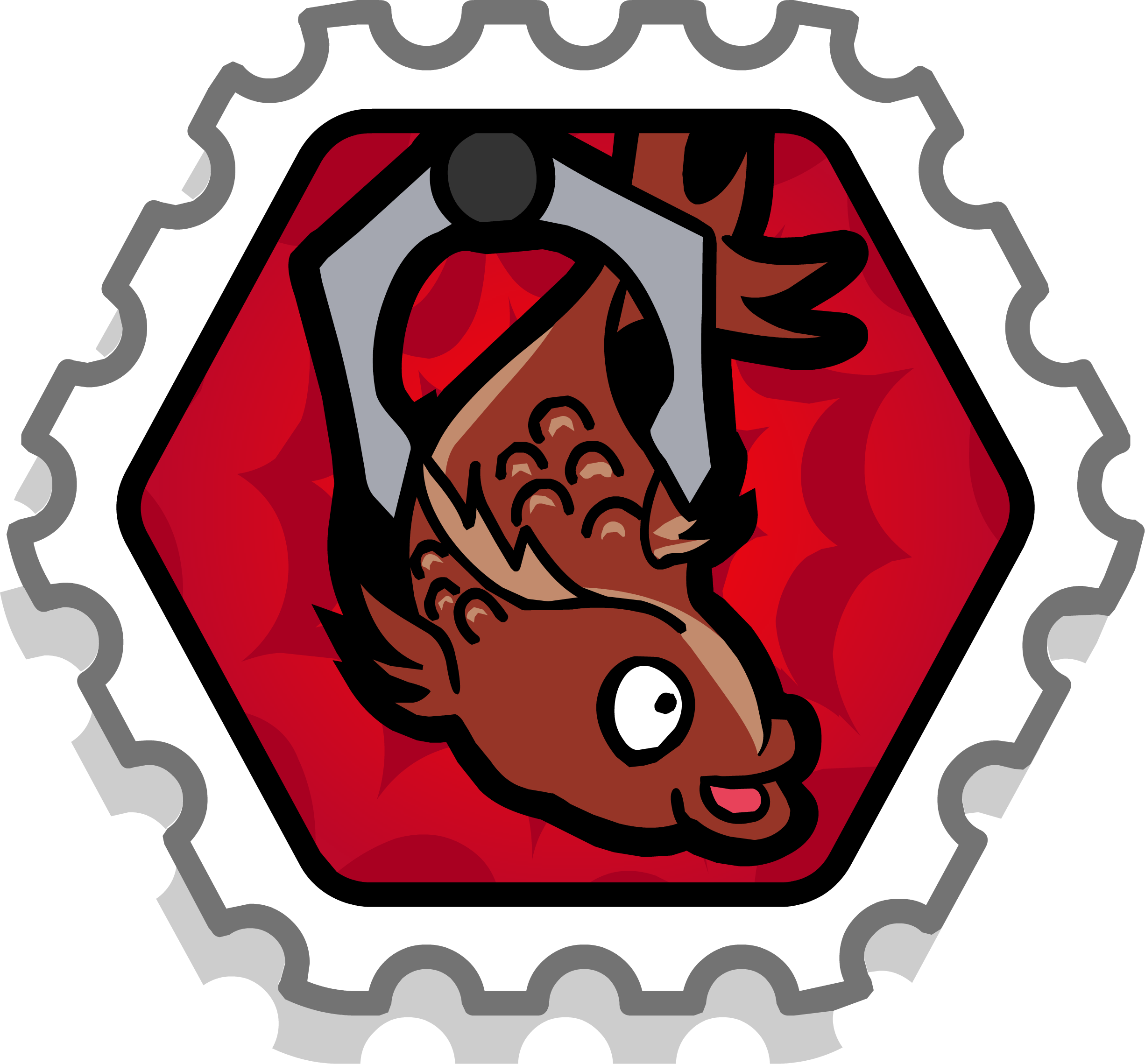 Club Penguin Ace Pilot Stamp Clipart (2000x1859), Png Download