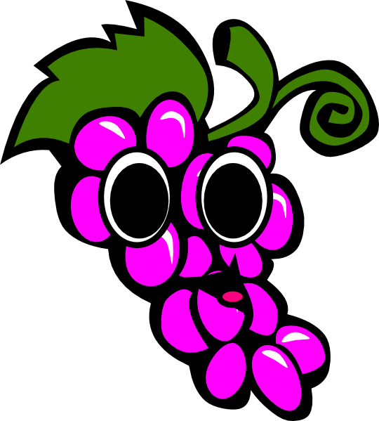 Happy Grape Cliparts - Bunch Of Grapes Clipart - Png Download (540x599), Png Download