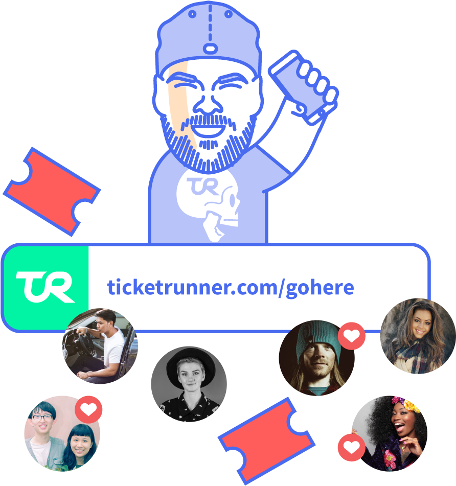 Share Your Ticketrunner Link Clipart (1000x1000), Png Download