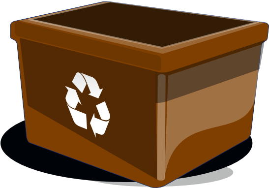 Blue Recycling Bin Png Clipart (546x598), Png Download
