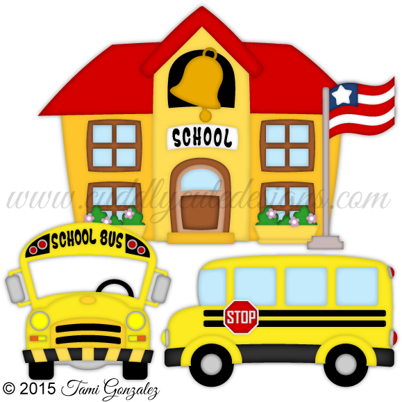 School And Garden Flags - Bus Clipart (600x600), Png Download