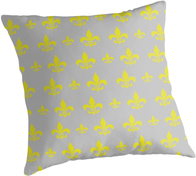 Fleur De Lis Pattern Throw Pillows By - Cushion Clipart (875x875), Png Download