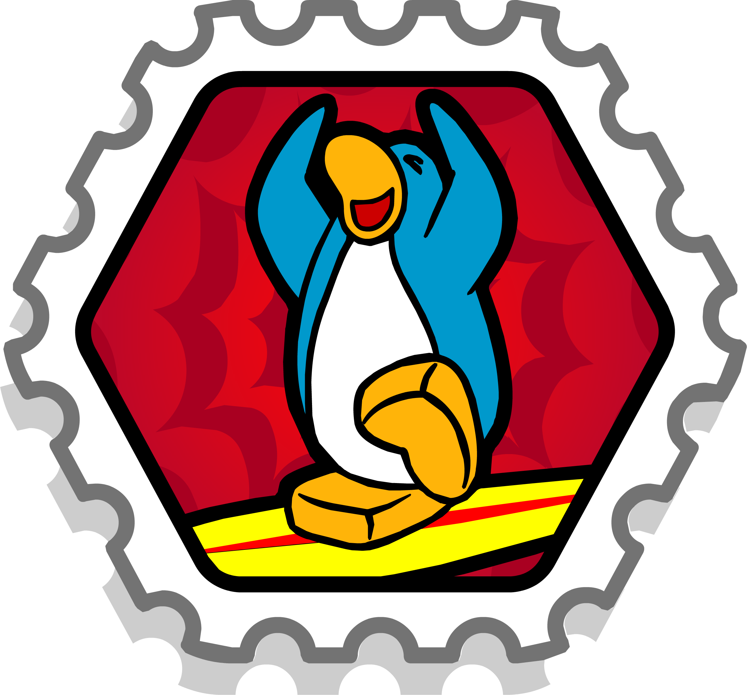 Survivor Stamp - Club Penguin Puffle Plus Stamp Clipart (2449x2279), Png Download