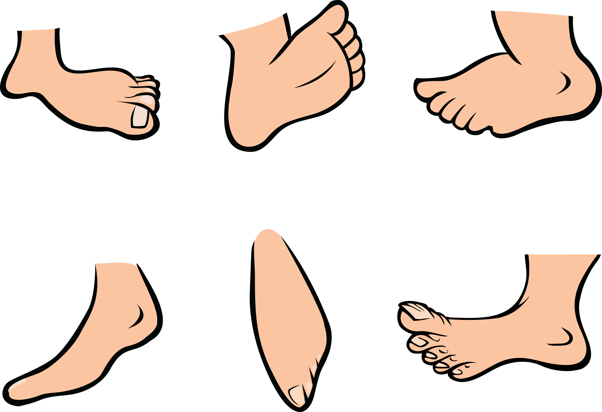 Sleep - Cartoon Feet Clipart (2400x1641), Png Download