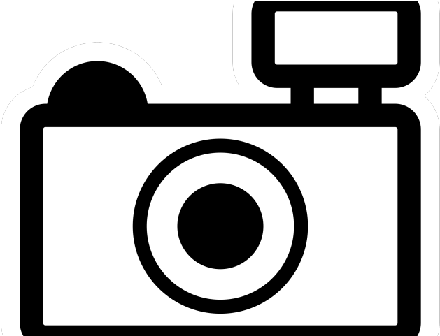 Camera Clipart Camera Lens - Clip Art Black And White Camera - Png Download (640x480), Png Download