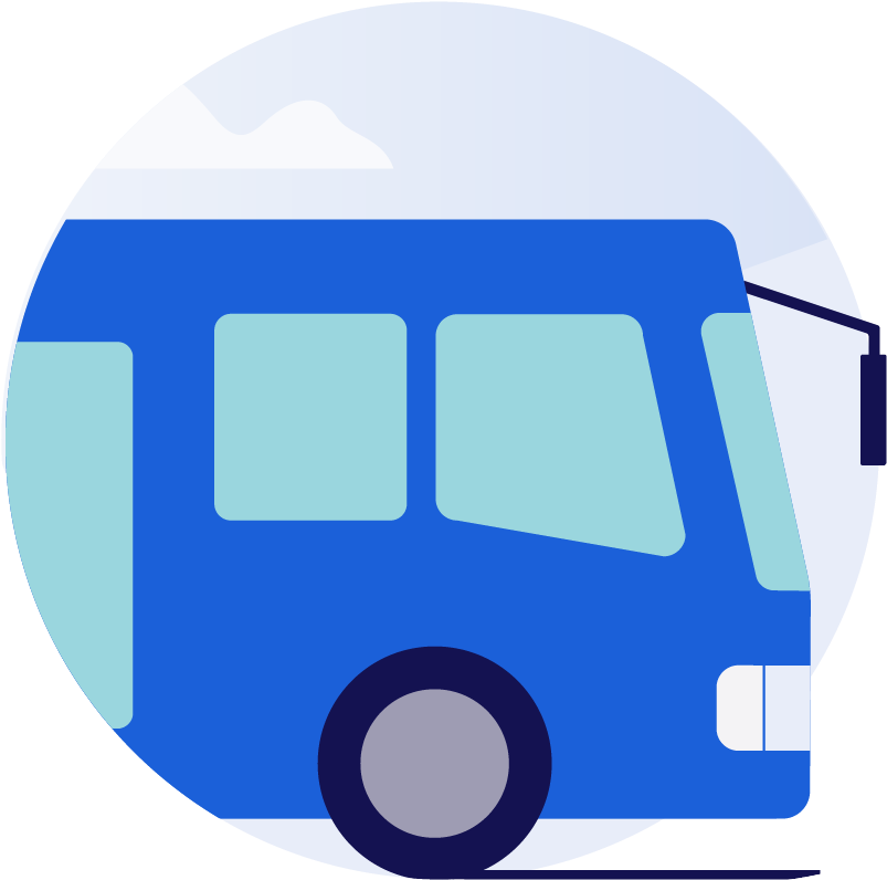 Catch The Bus - Bus Clipart (875x875), Png Download