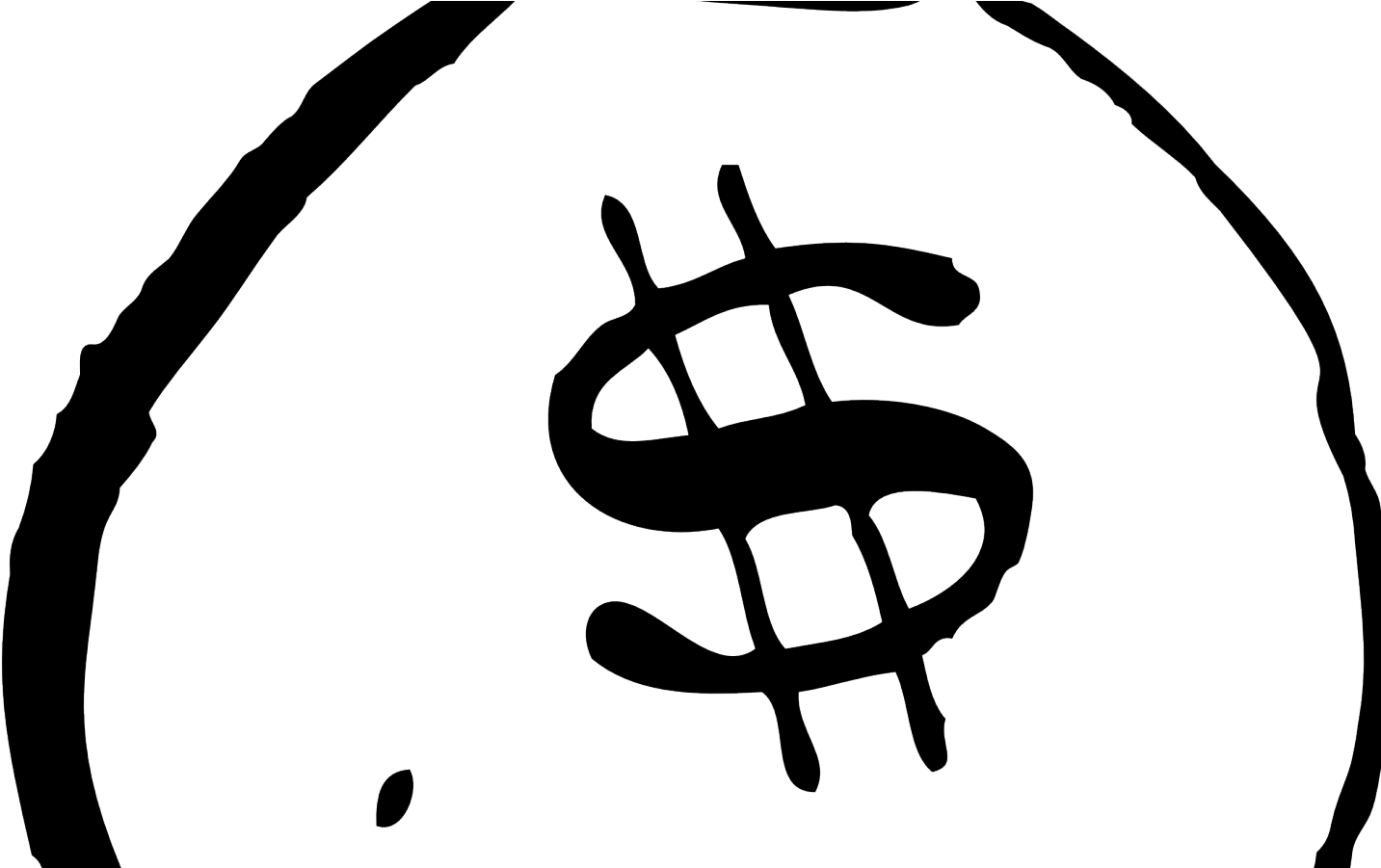 Stock Bag Black And White Clipart - Money Bag Drawing - Png Download (1440x900), Png Download