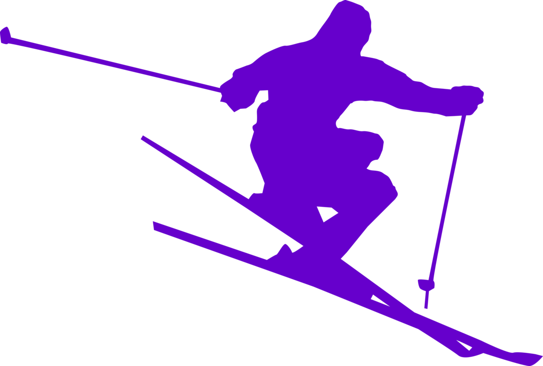 Alpine Skiing Downhill Snowboard Resort Free Commercial - Skier Vector Clipart (1112x750), Png Download