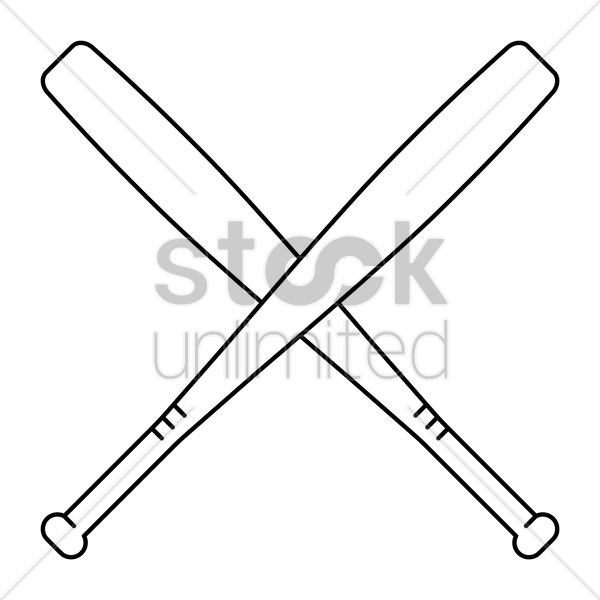 Crossed Baseball Bat Clip Art Clipart Baseball Bats - Crossed Baseball Bat Clip Art - Png Download (600x600), Png Download