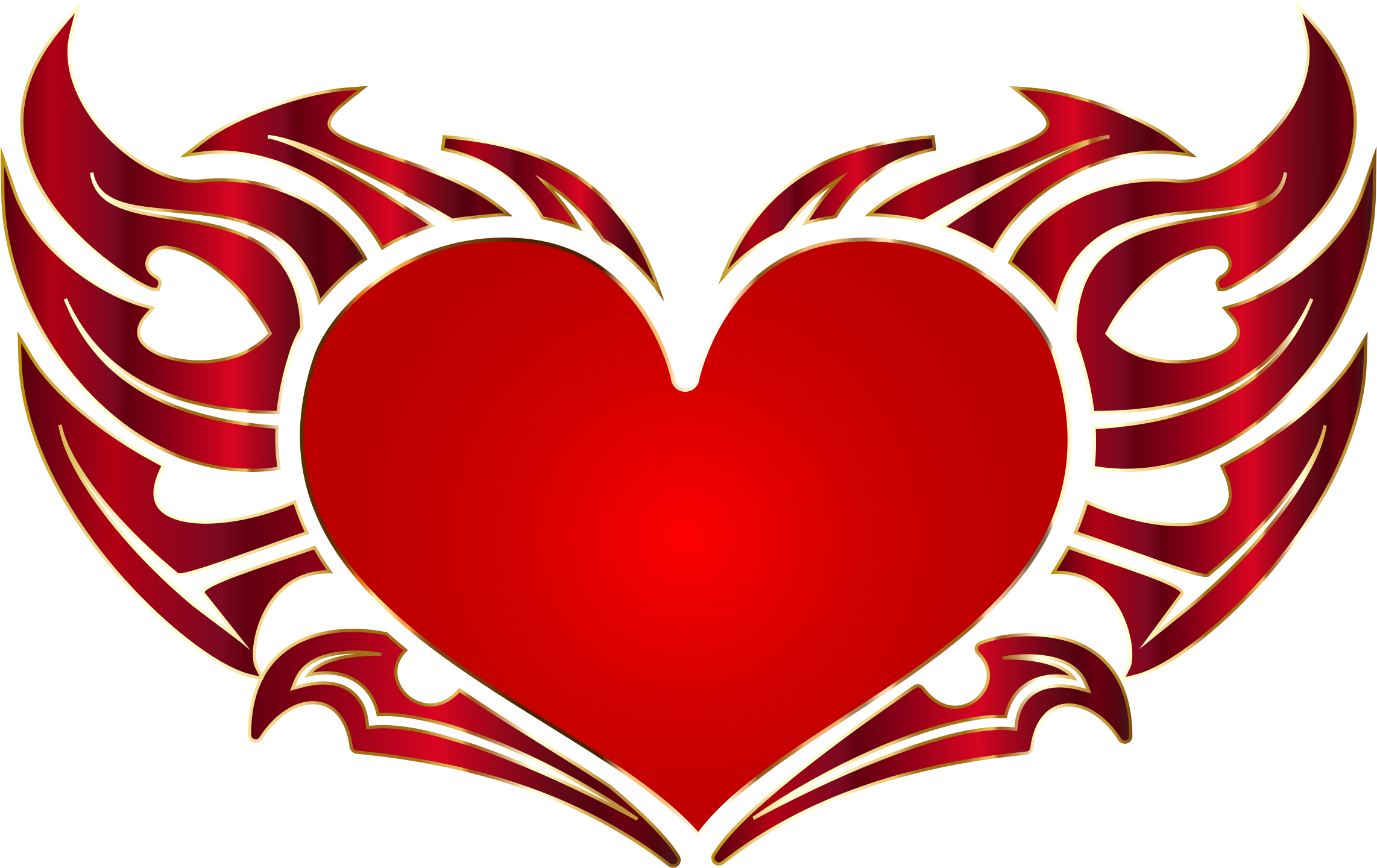 Big Image - Tribal Heart Clipart (2284x1440), Png Download