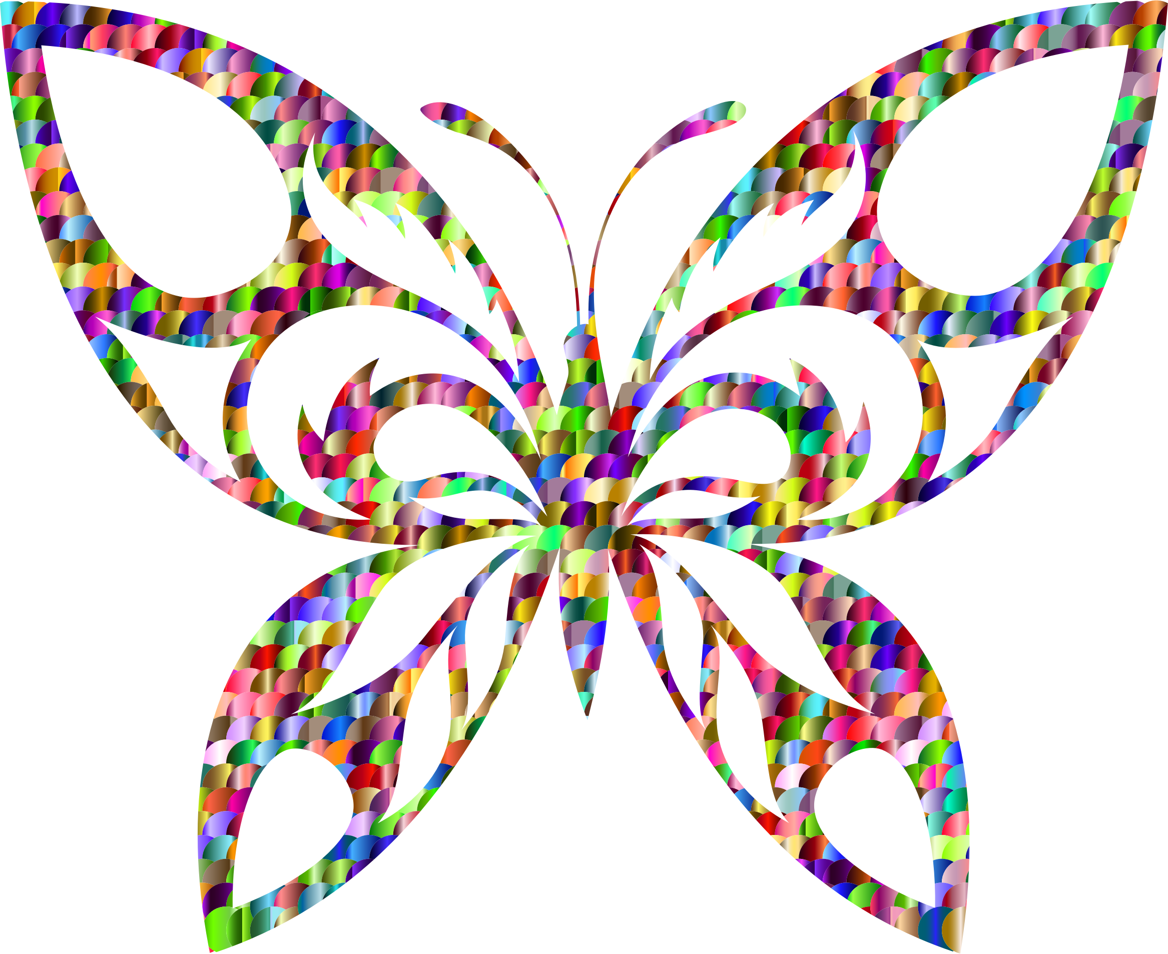 Big Image - Tribal De Mariposas Clipart (2334x1907), Png Download