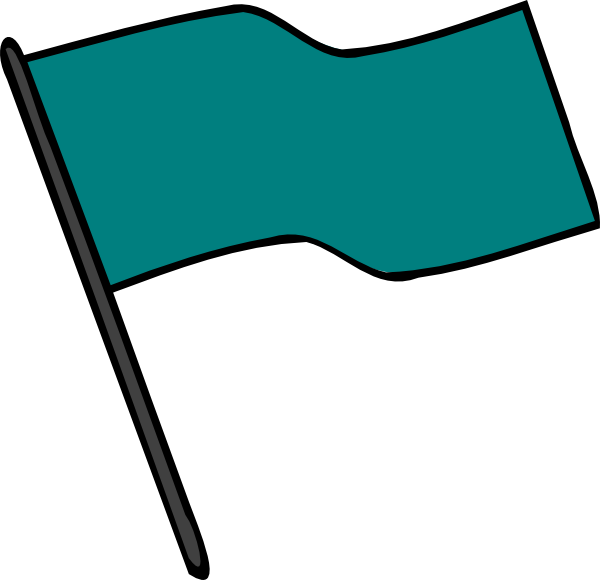 Teal Flag Clipart (600x580), Png Download