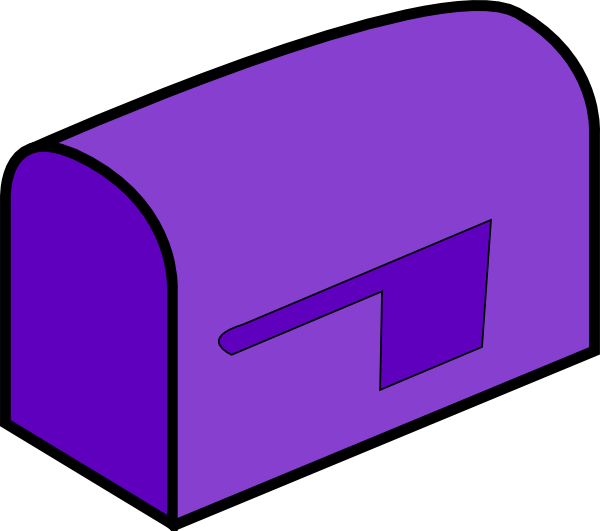 Purple Mailbox Clip Art - Purple Mailbox Clipart - Png Download (600x531), Png Download