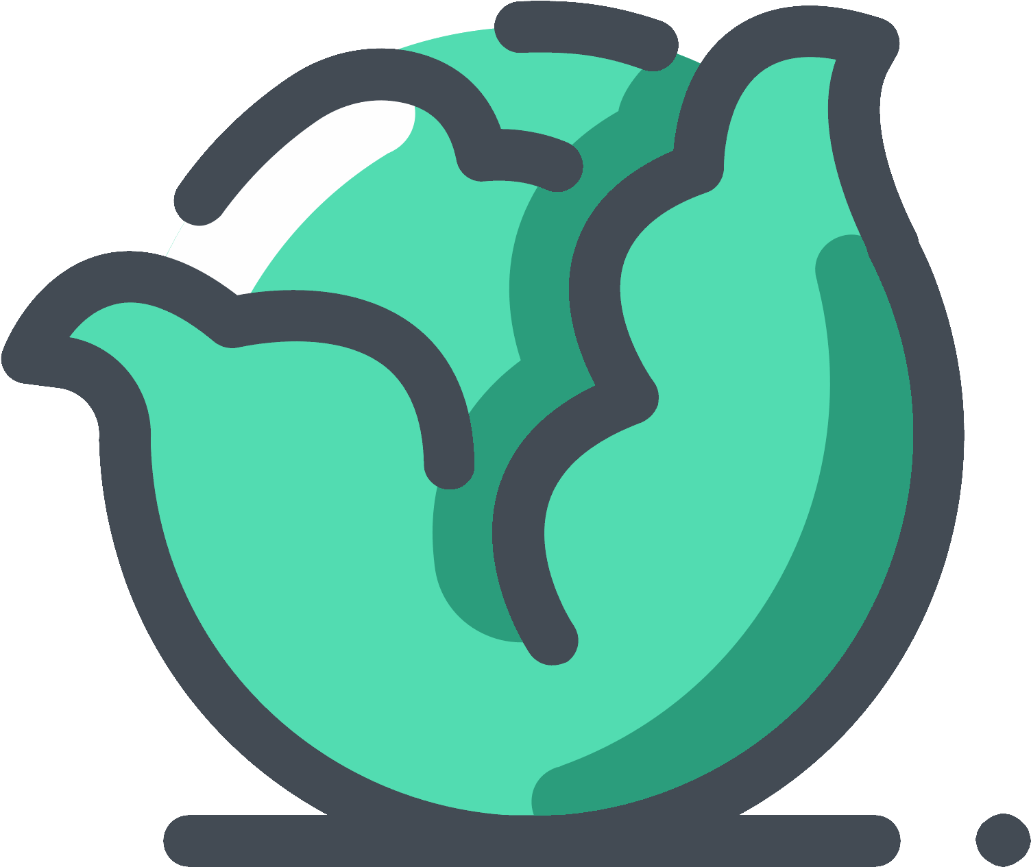 Lettuce Clipart Pixel Art - Lettuce Icon - Png Download (1600x1600), Png Download