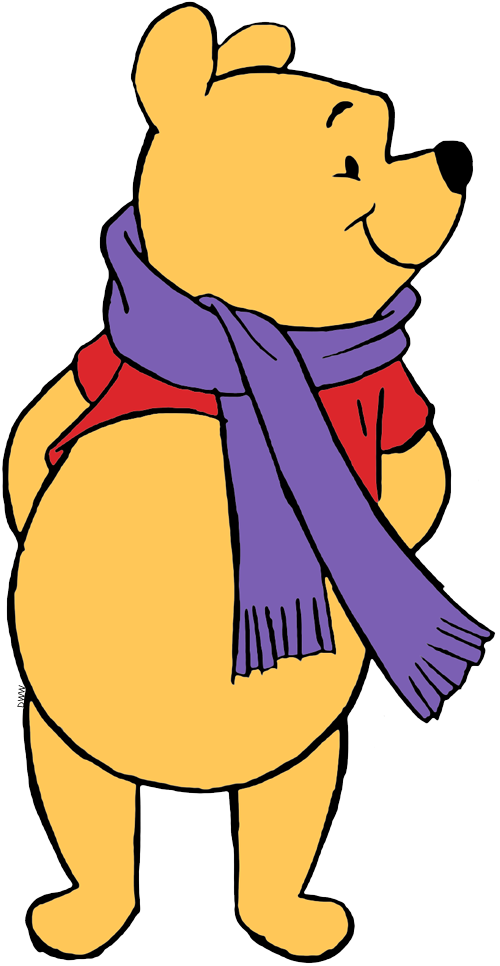 Wearing A Scarf Clipart (500x966), Png Download