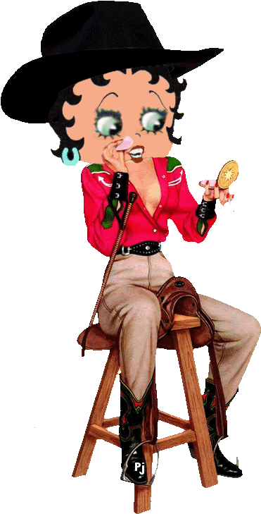 Cowgirl Betty Boop - Portable Lumbar Support Cushion Back Cushion Pillow Clipart (500x750), Png Download
