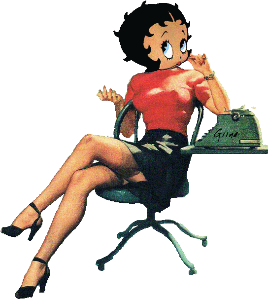 Betty Boop Secretaire - Tinypic Clipart (550x700), Png Download