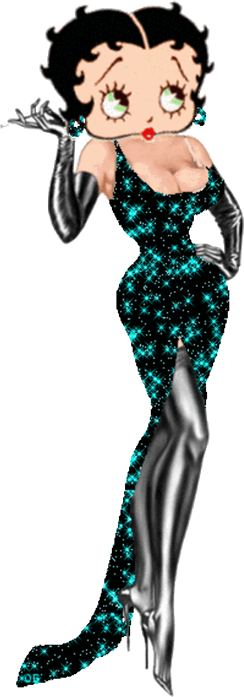 Betty Boop Fait La Fête - Betty Boop Clipart (500x1377), Png Download