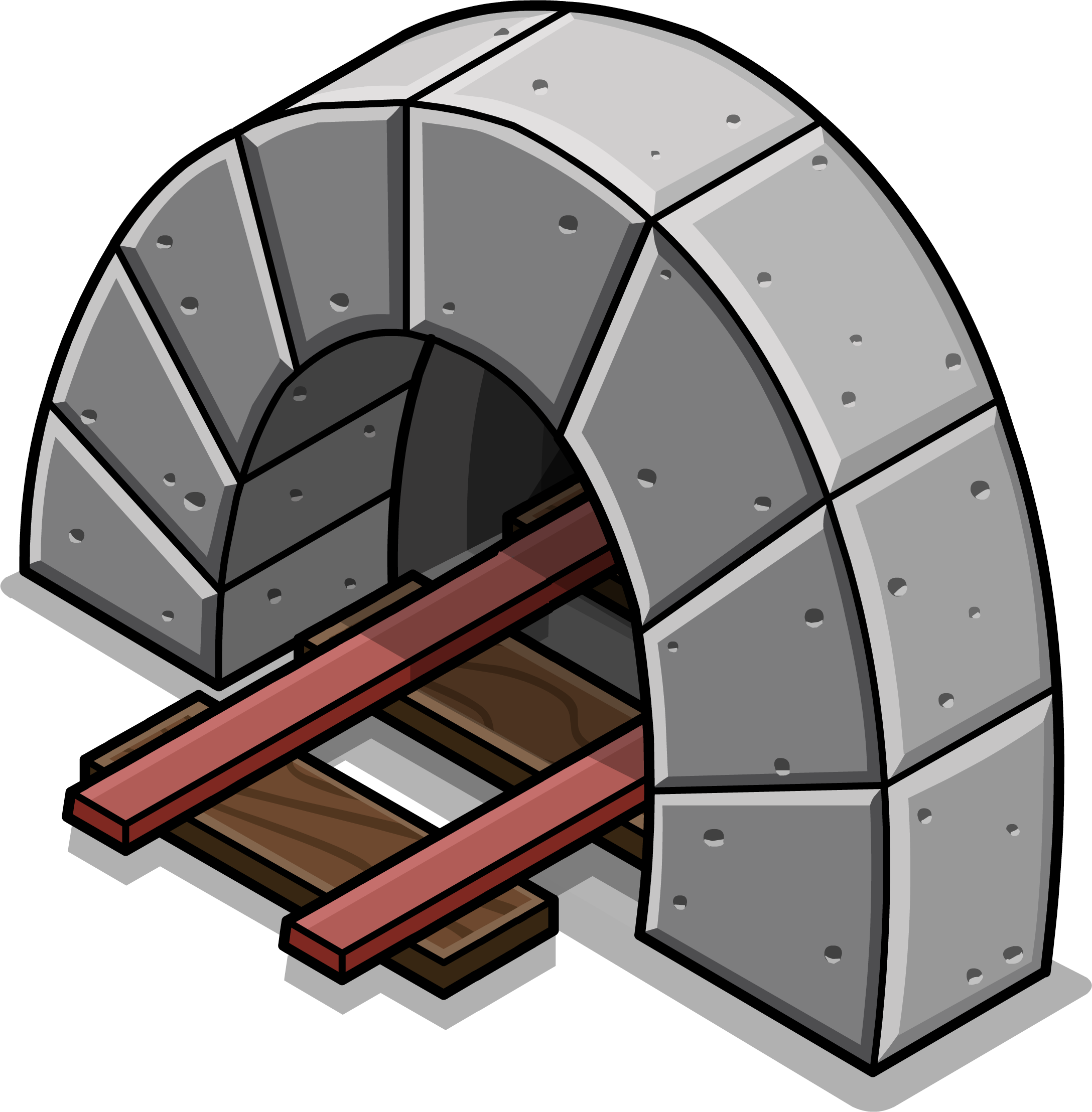 Red Line Tunnel Sprite 002 - Arch Clipart (2176x2217), Png Download