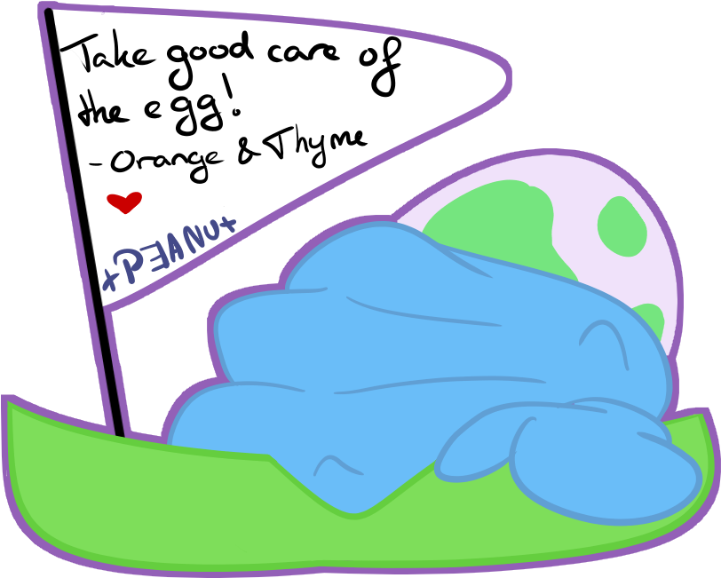 Orange And Thyme Have Left You A Dialga Egg What Is Clipart (900x900), Png Download