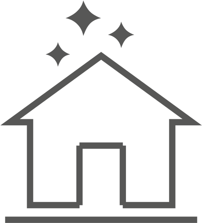 Sparkling Clean House Clipart - Black And White Cliparts Family - Png Download (670x737), Png Download