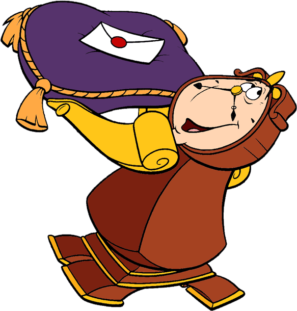 February Clipart Heat - Lumiere Cogsworth Gif Transparent - Png Download (600x623), Png Download