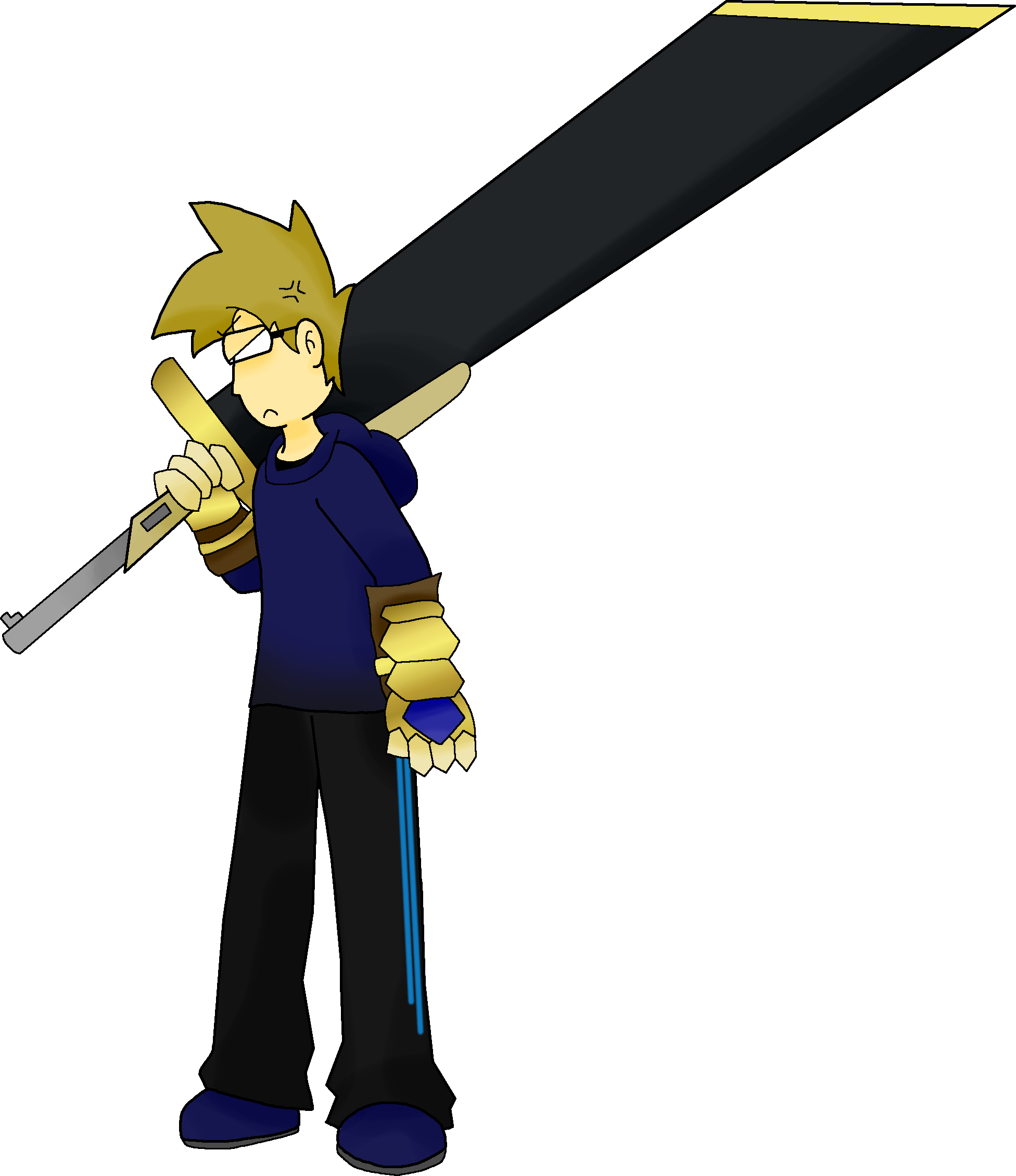 Even Though He Often Has Enough Strength To Hold His - Cartoon Clipart (1952x2259), Png Download