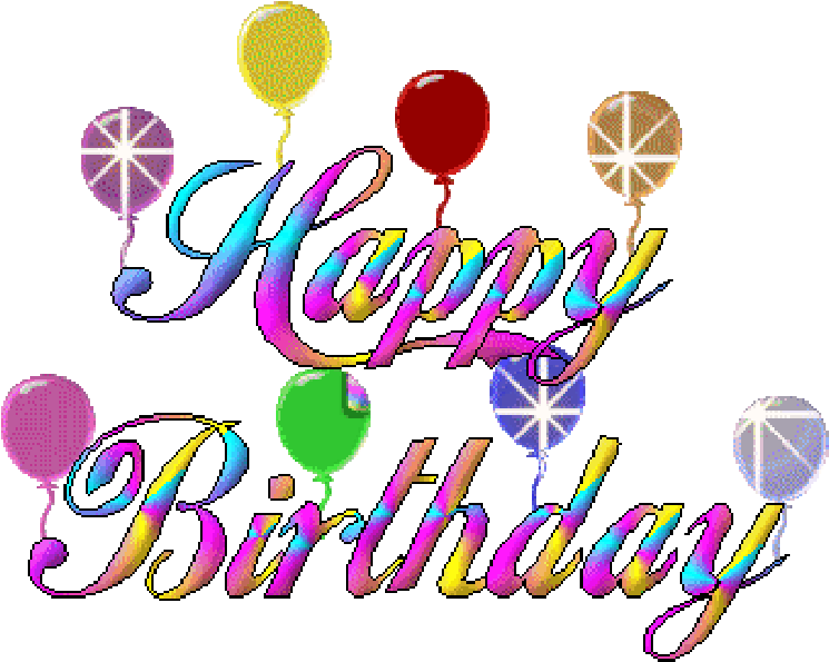 Happy Birthday Celebration Ballons Animated Gif - Happy Birthday 22 November Clipart (838x649), Png Download