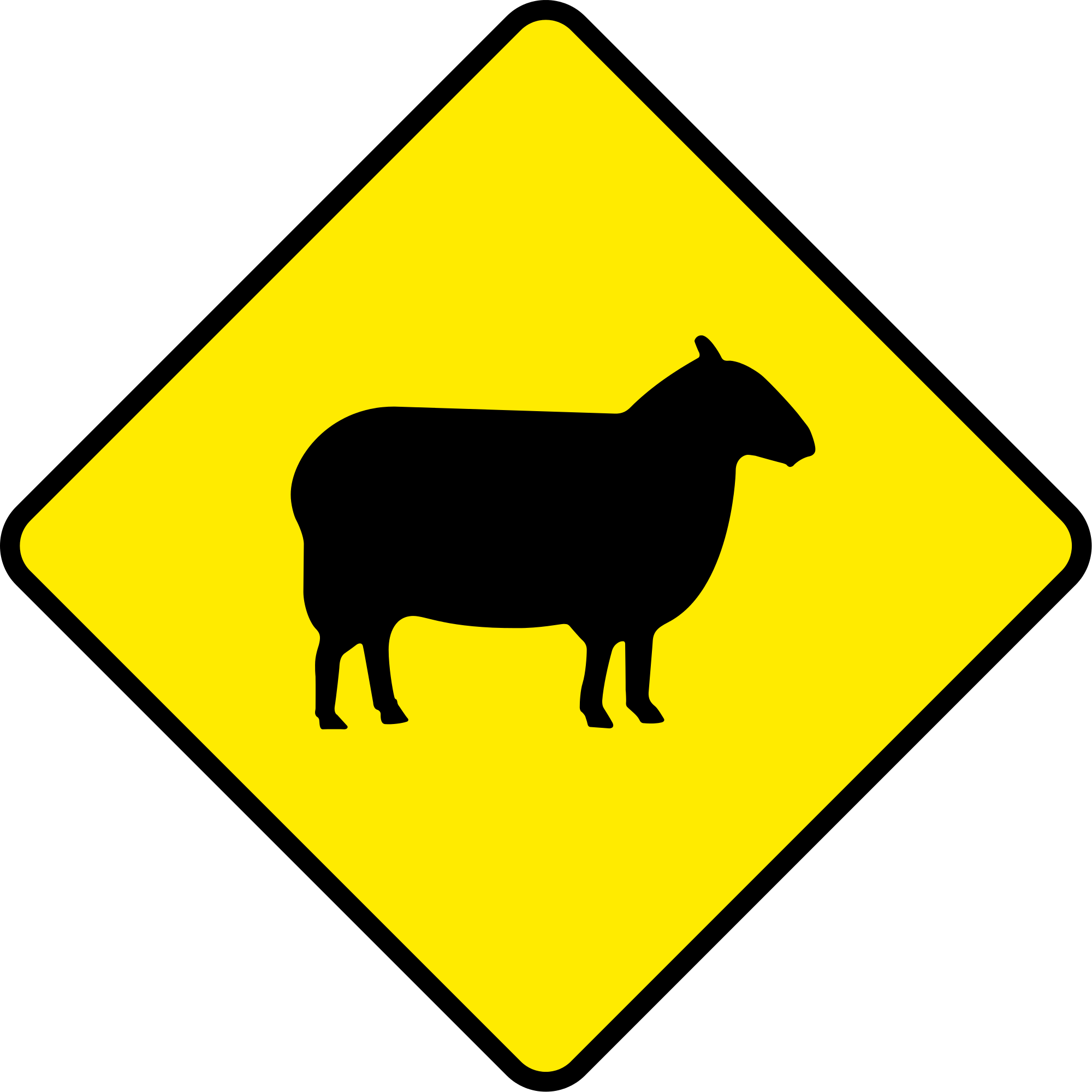 Ireland Road Sign W Clipart (1371x1371), Png Download