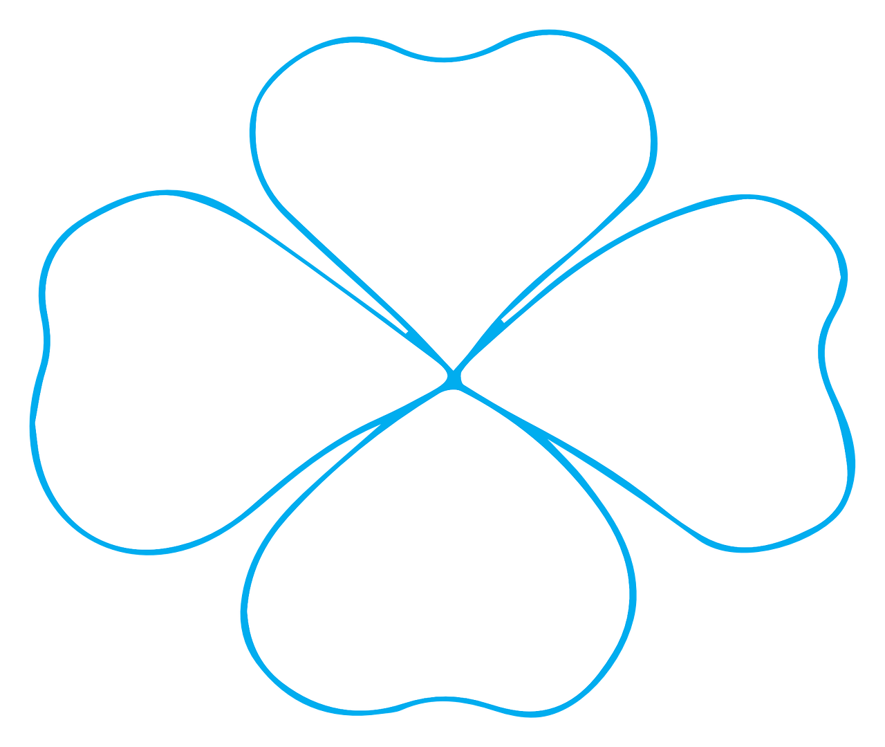 Four-leaf Clover Flower Petals Png Image - La Fortuna, San Carlos Clipart (1280x1080), Png Download