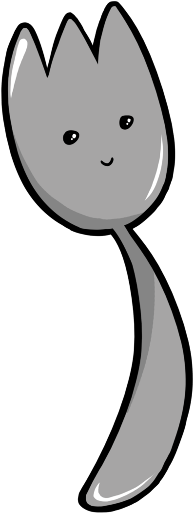This Lonely Spork Would Be Delighted If He Made It - Spork Cartoon Clipart (691x1156), Png Download