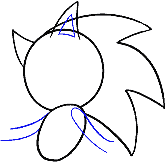 How To Draw Sonic The Hedgehog - Cartoon Clipart (678x600), Png Download