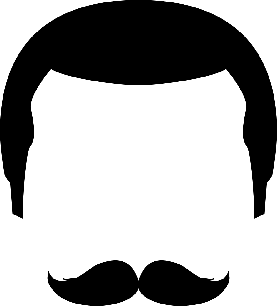 Moustache Clipart Svg - Moustache Icon Png Transparent Png (886x980), Png Download