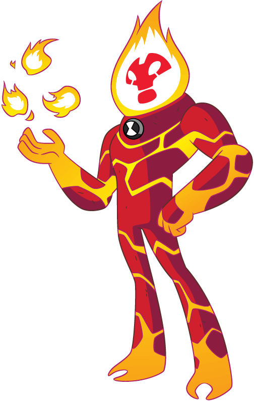 Heatblast - Fuego De Ben 10 Clipart (504x794), Png Download
