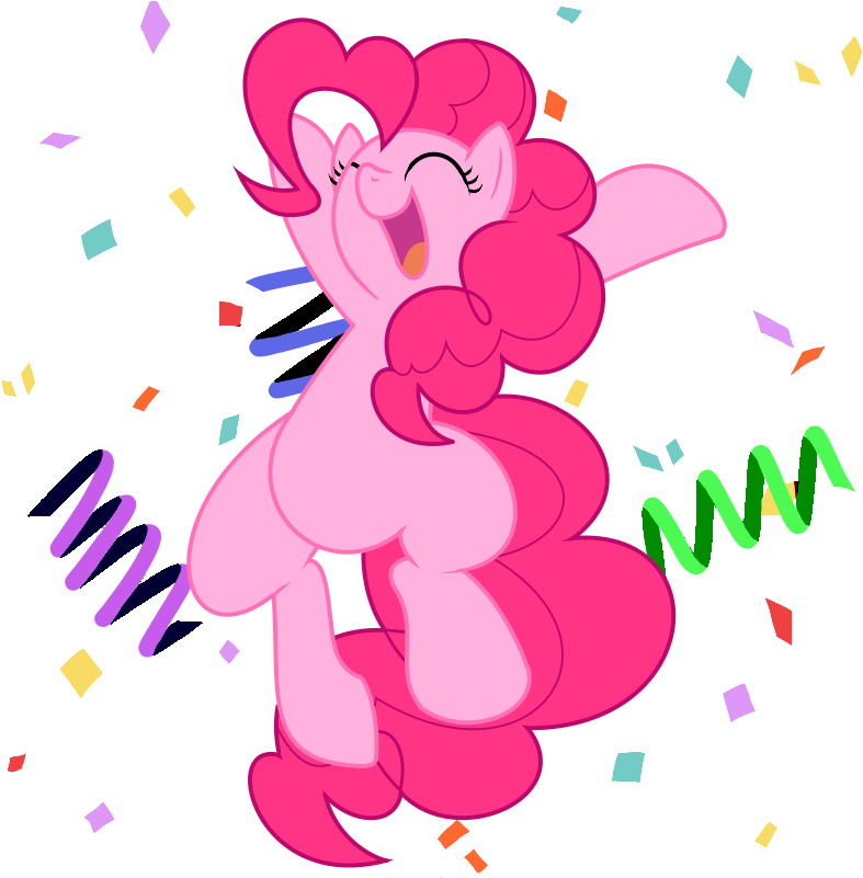 30clock, Confetti, Pinkie Pie, Pixiv, Safe, Solo - Cartoon Clipart (800x800), Png Download