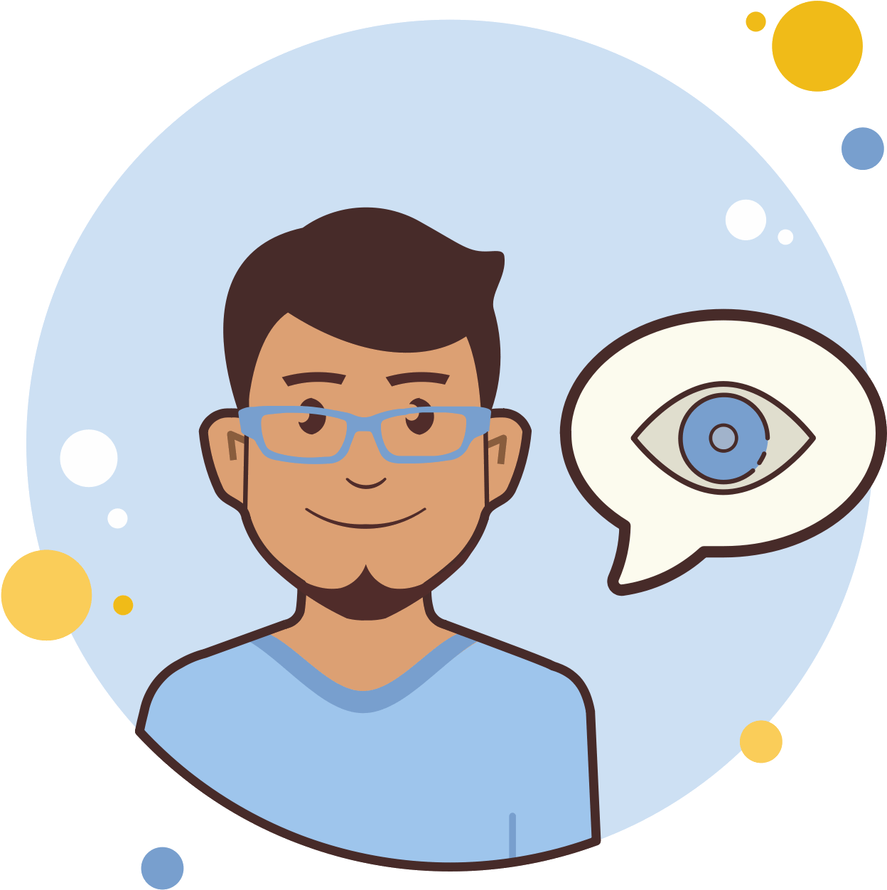 Man In Blue Glasses Eye Icon - Icon Clipart (1600x1600), Png Download