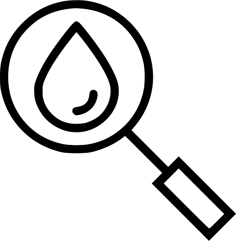 Search Magnifying Glass Blood Drop Examination Comments - Vector Graphics Clipart (980x1000), Png Download